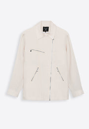 Limited edition zip-through blazer on plain background – East Vibe